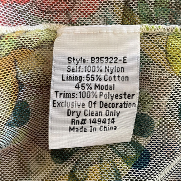 JOHNNY WAS BIYA Alyeshka Size XL Mesh Floral Embroidered Boho Midi Dress NWT - Picture 13 of 15